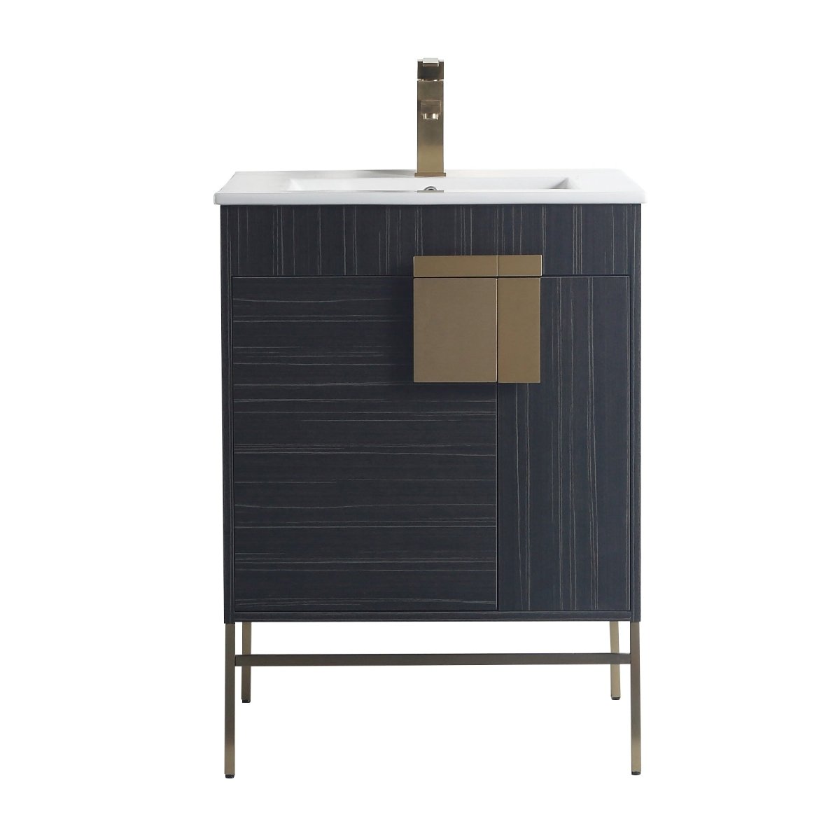 24" Tennant Brand Kuro Minimalistic Dawn Gray Bathroom Vanity - CL - 102DG - 24ZI - Bentoncollections
