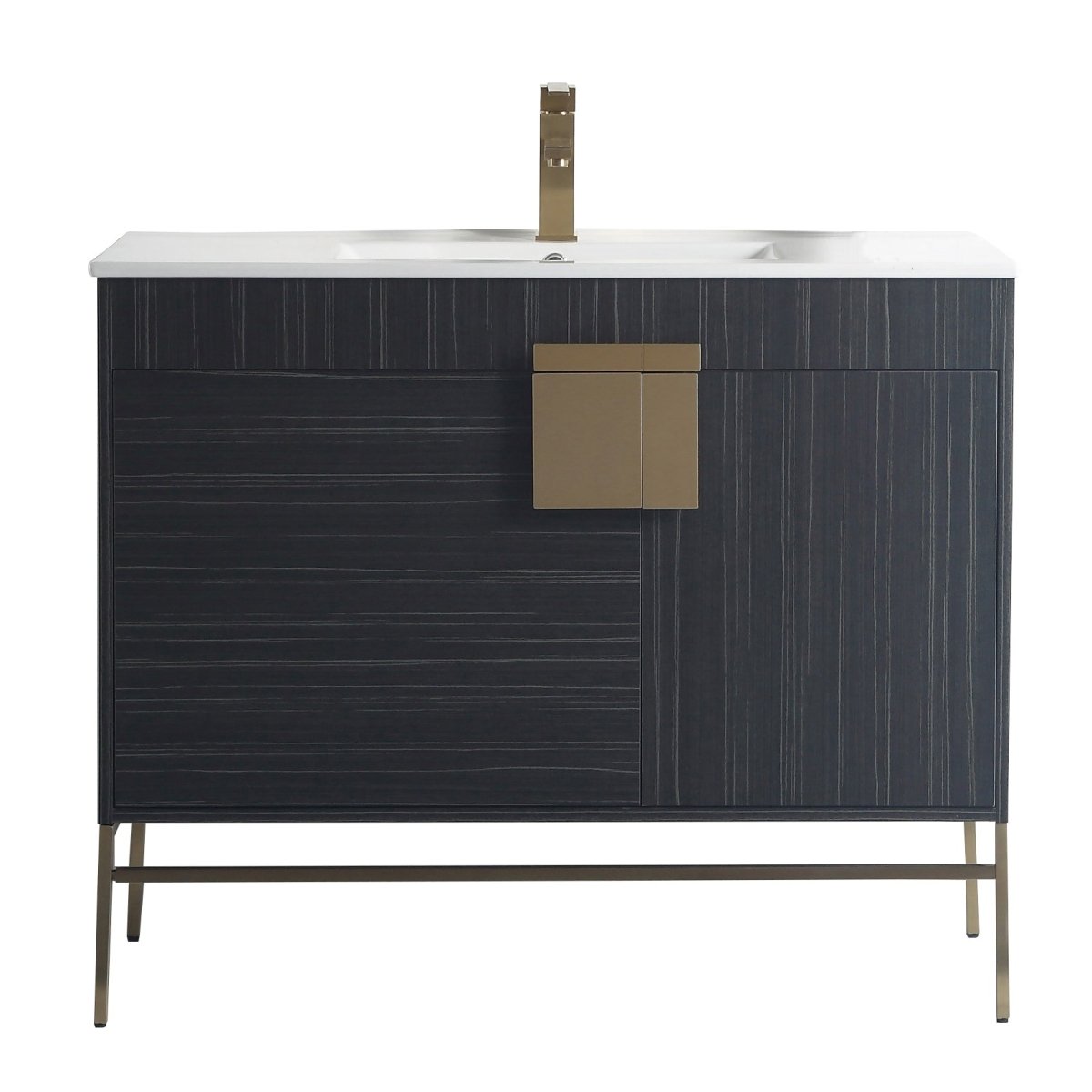 40" Tennant Brand Kuro Minimalistic Dawn Gray Bathroom Vanity - CL - 102DG - 40ZI - Bentoncollections