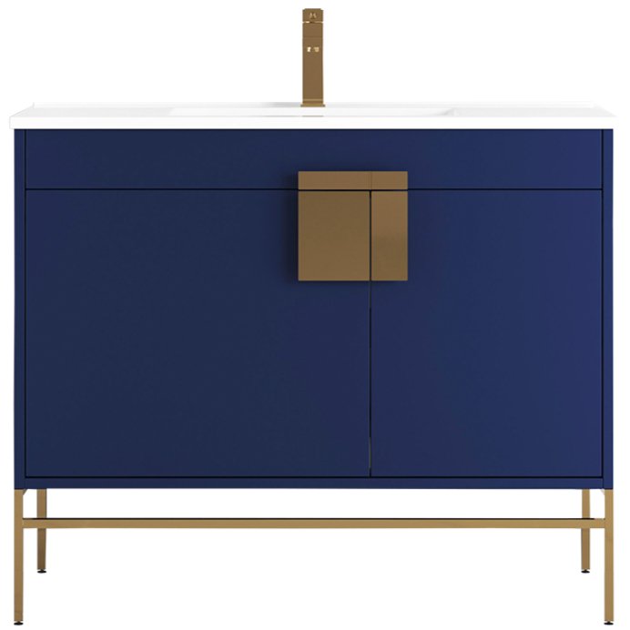 40" Tennant Brand Kuro Minimalistic White Bathroom Vanity - CL - 108NB - 40ZI - Bentoncollections