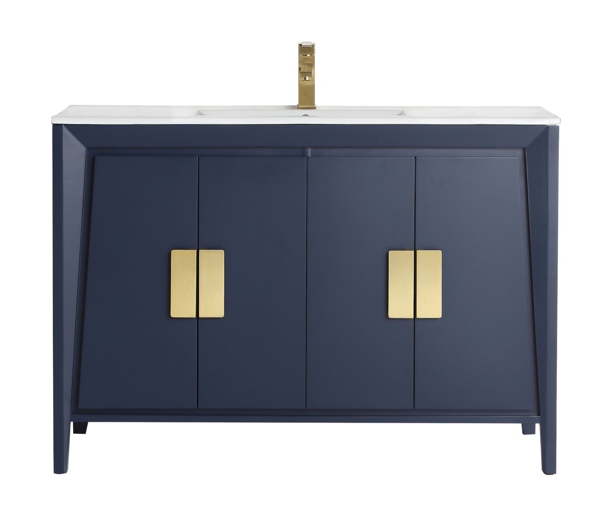 48" Larvotto Navy Blue Color Modern Bathroom Sink Vanity - CL - 22NB47 - ZI - Bentoncollections