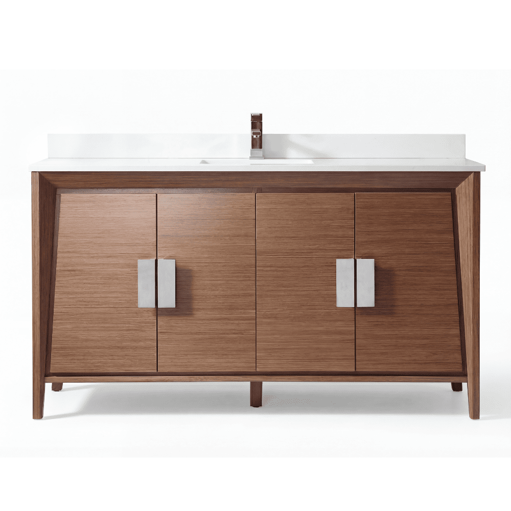 60 inch Larvotto Light Wheat Contemporary Single Sink Bathroom Vanity
