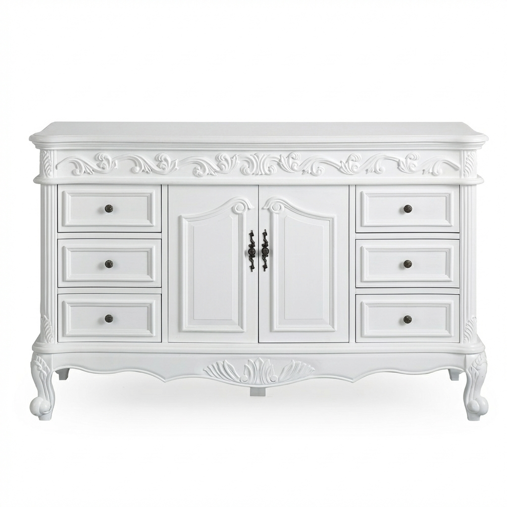 Beckham Collection 56" Cabinet Base - Antique White