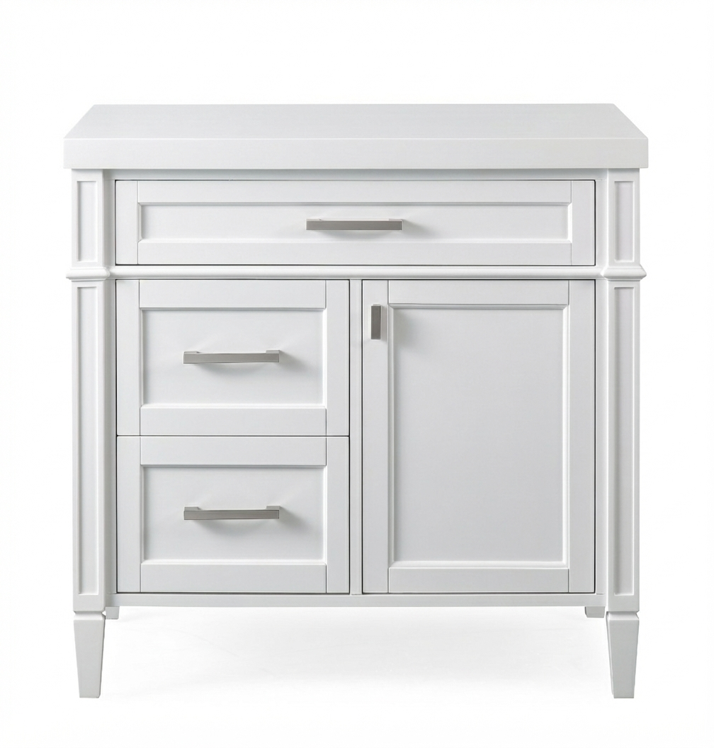 Durand Collection 36" Cabinet Base - White