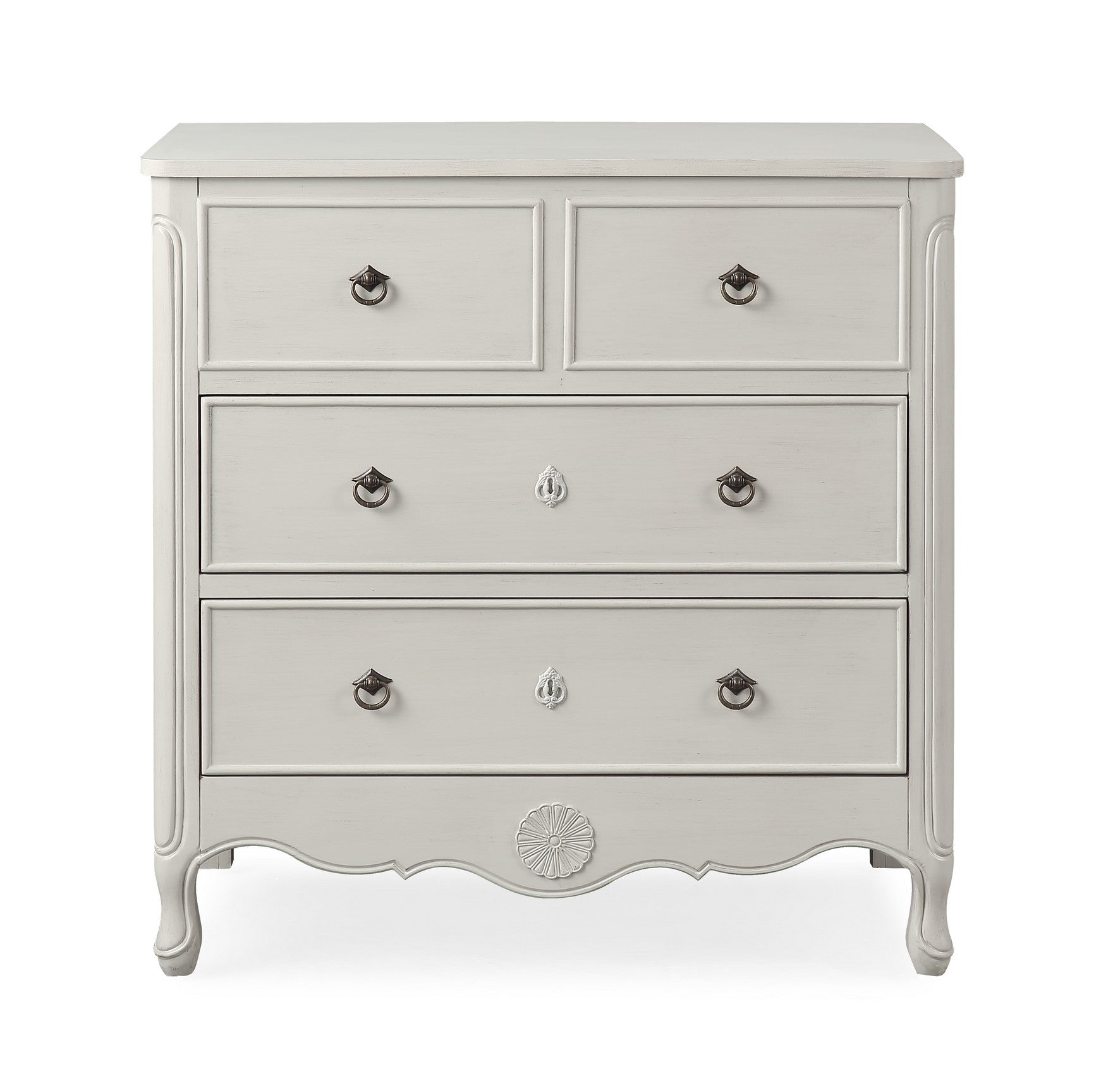 Daleville Collection 34" Cabinet Base - Distressed Light Gray