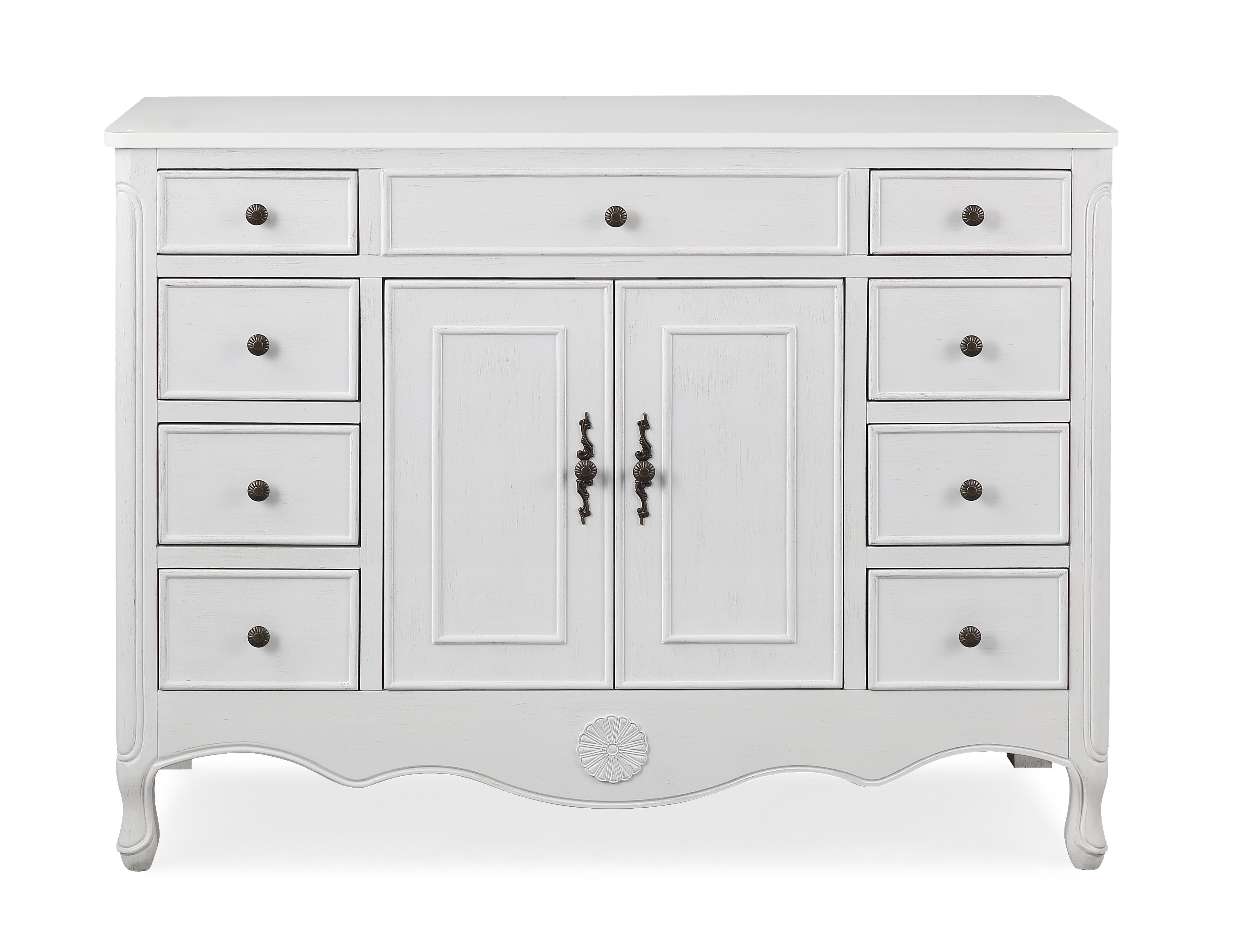Daleville Collection 46" Cabinet Base - Distressed White