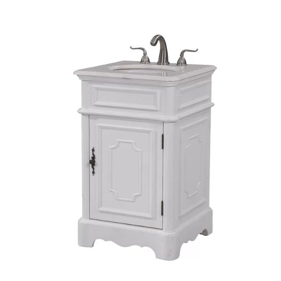 21" Benton Collection Antique white Teega Bathoom Sink Vanity CF-3006W-AW - Bentoncollections