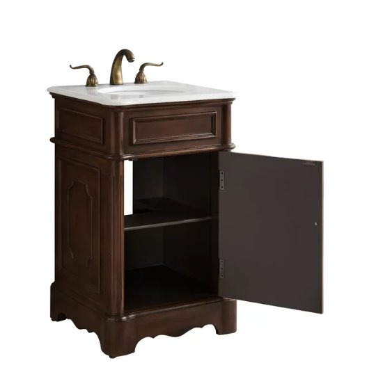 21" Petite Powder Room Teega Bathroom Sink Vanity CF-3006M-TK - Bentoncollections