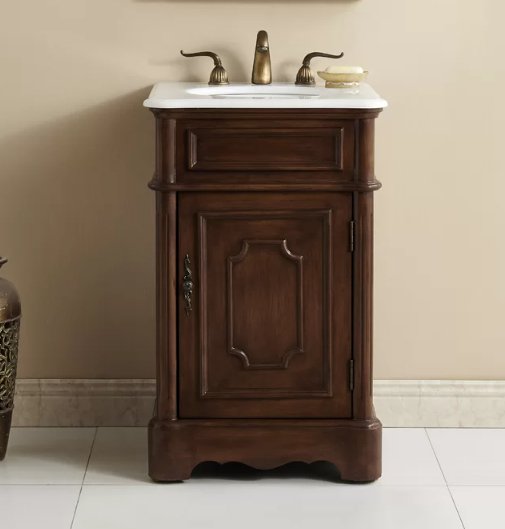 21" Petite Powder Room Teega Bathroom Sink Vanity CF-3006M-TK - Bentoncollections