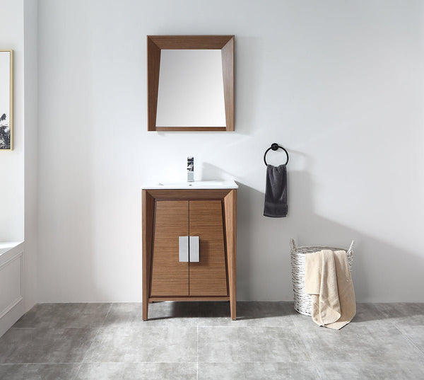 24" Larvotto Light Wheat Contemporary Modern Bathroom Vanity - CL-22WV24-ZI - Bentoncollections