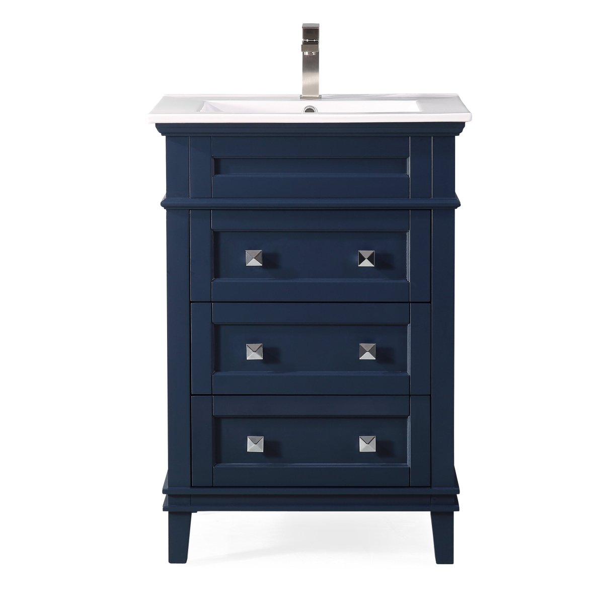 24" Tennant Brand Felix Modern Navy Blue Sink Bathroom Vanity 1810-Z24NB - Bentoncollections