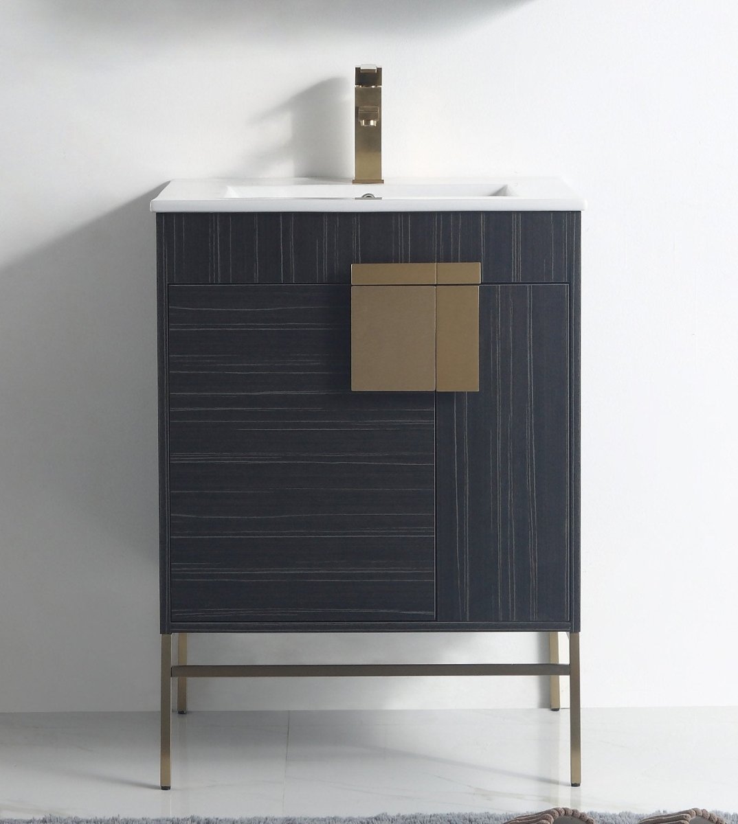 24" Tennant Brand Kuro Minimalistic Dawn Gray Bathroom Vanity - CL-102DG-24ZI - Bentoncollections