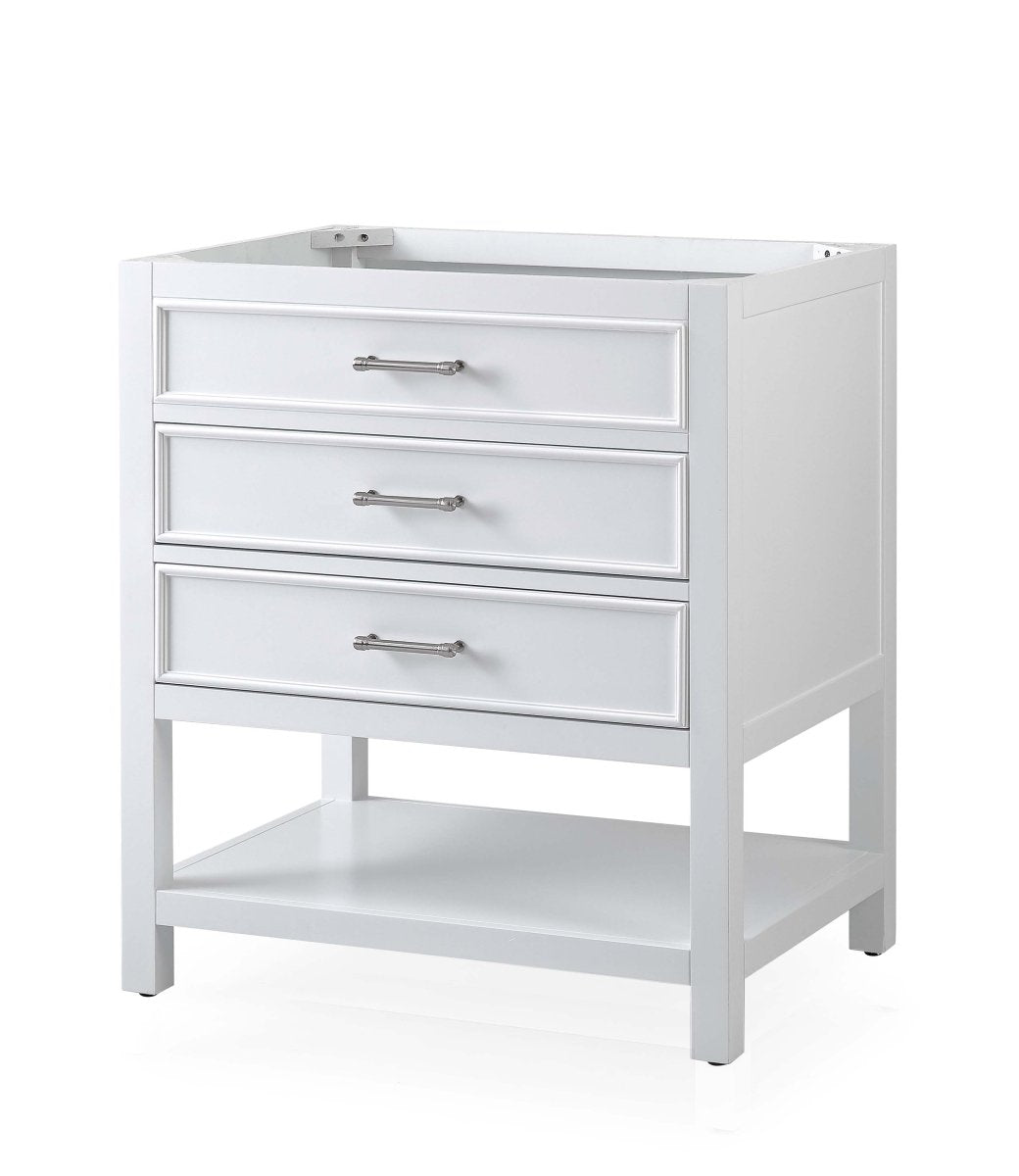 30" Felton White Modern Single Sink Bathroom Vanity 7206-W30 - Bentoncollections