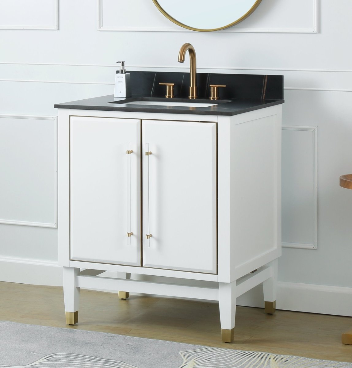 30" Tennant Brand Bertone Bathroom Sink Vanity - Model # Q164WT-30GT - Bentoncollections