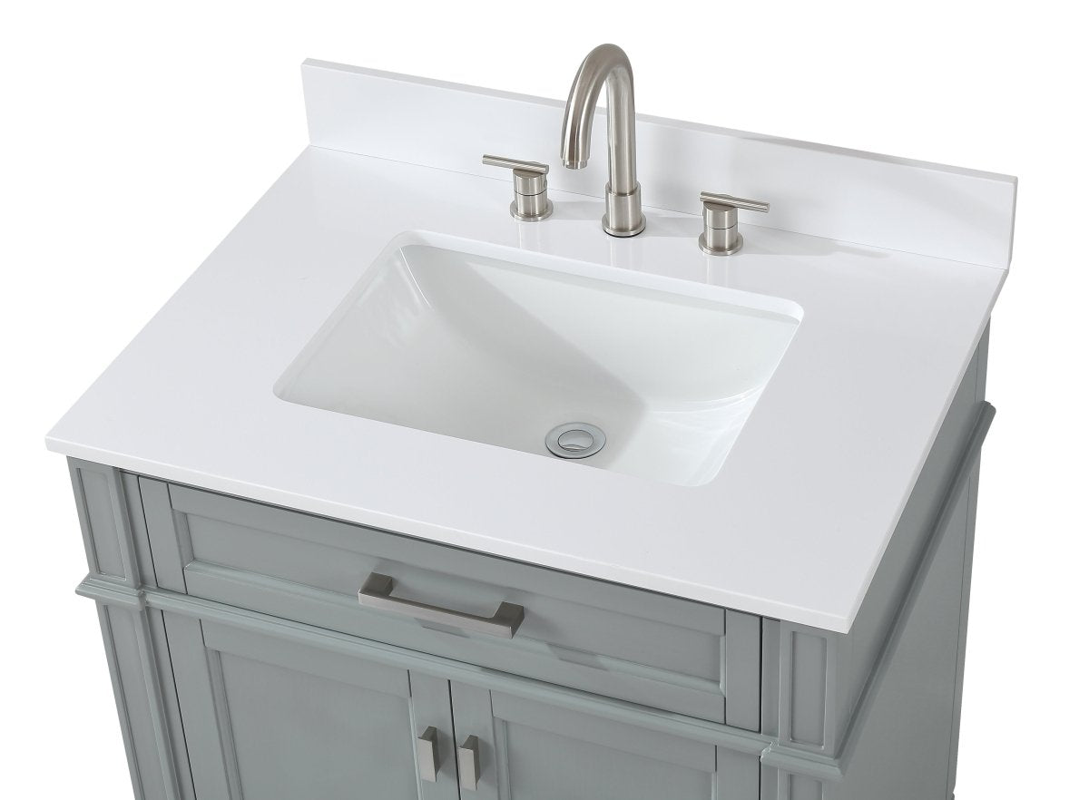 30" Tennant Brand Durand Modern Gray Bathroom Sink Vanity - 1808-V30CK - Bentoncollections