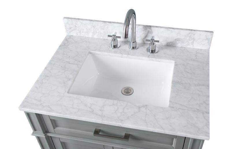 30" Tennant Brand Durand Modern Gray Bathroom Sink Vanity - 1808-V30CK - Bentoncollections