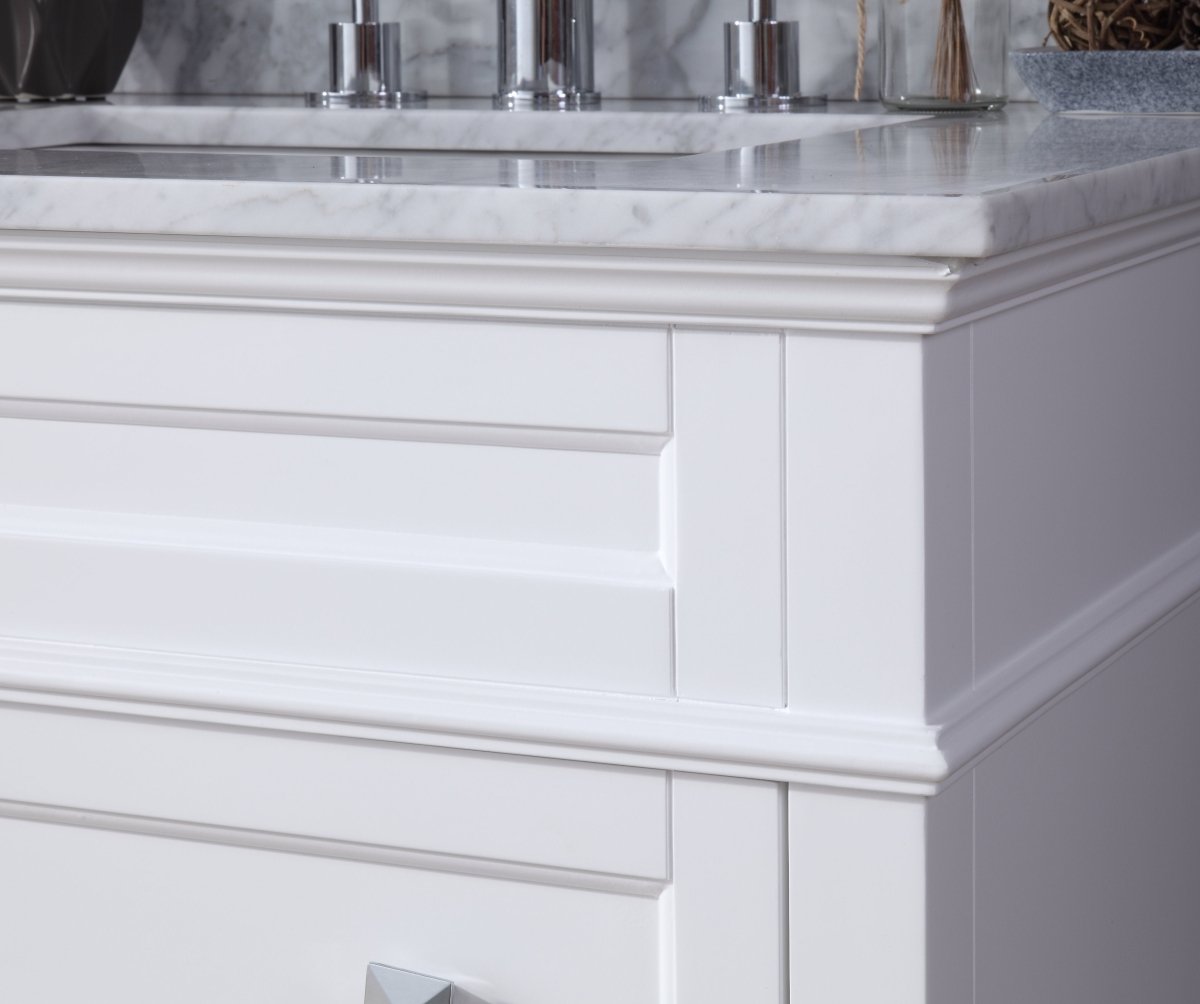 30" Tennant Brand Felix Modern Style White Bathroom Vanity ZK-1810-V30W - Bentoncollections