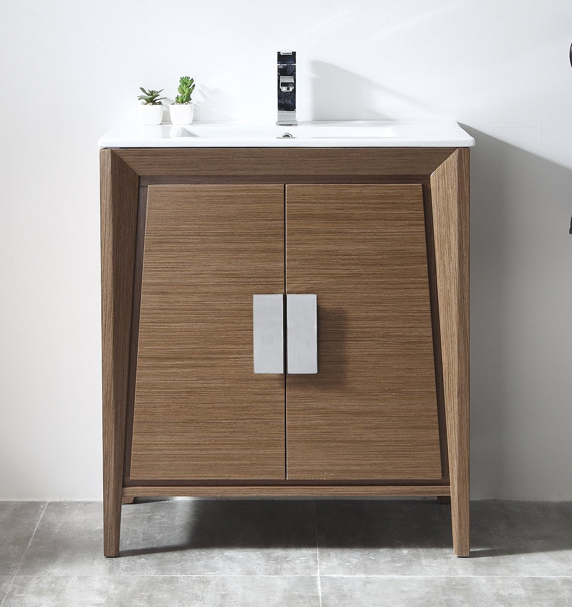30" Tennant Brand Larvotto Light Wheat Contemporary Bathroom Vanity CL-22WV30-ZI - Bentoncollections