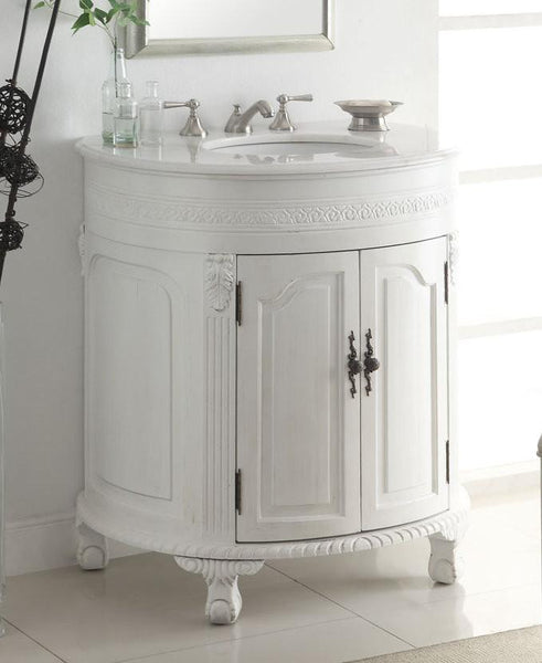32" Attractive Classic Versailles Bathroom Sink Vanity model # CF-2869W-AW - Bentoncollections