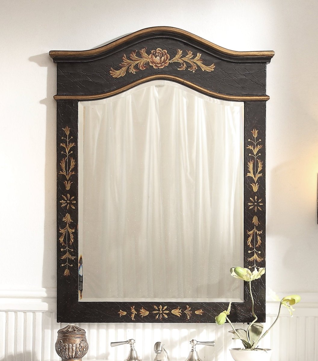 32" Bathroom Vanity, Hand-painted Floral Motif Decoroso - Model # HF-2326 - Bentoncollections