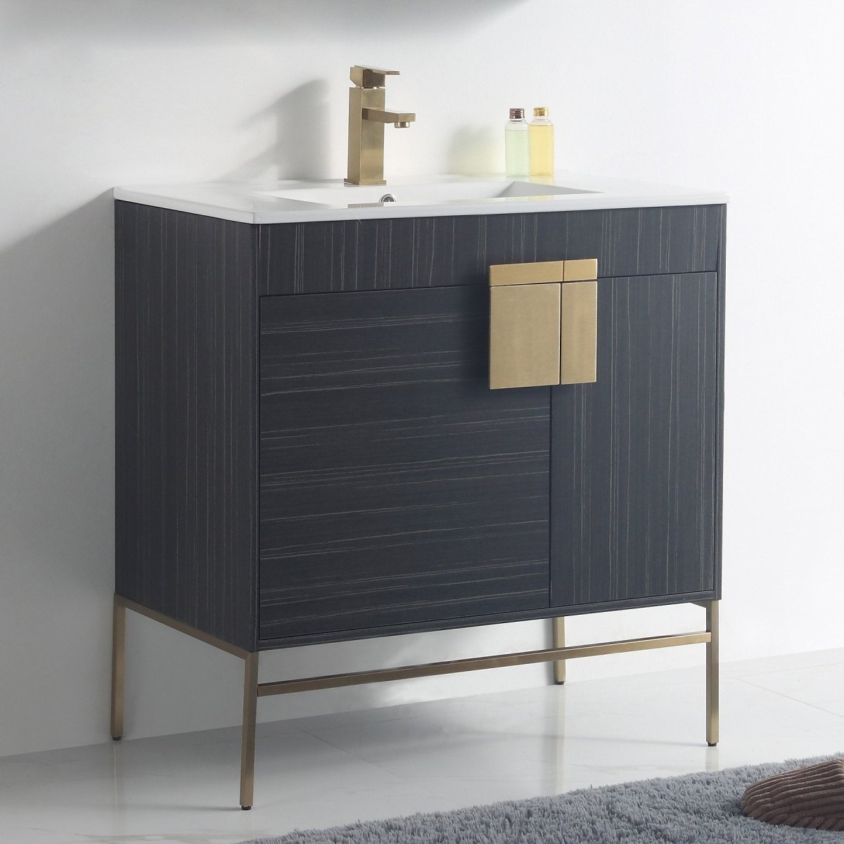 32" Tennant Brand Kuro Minimalistic Dawn Gray Bathroom Vanity - CL-102DG-32ZI - Bentoncollections