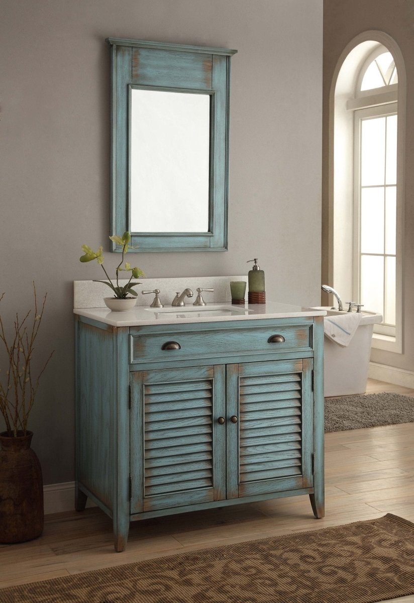 36" Abbeville Bathroom Sink Vanity- Benton Collection CF-28884BU - Bentoncollections