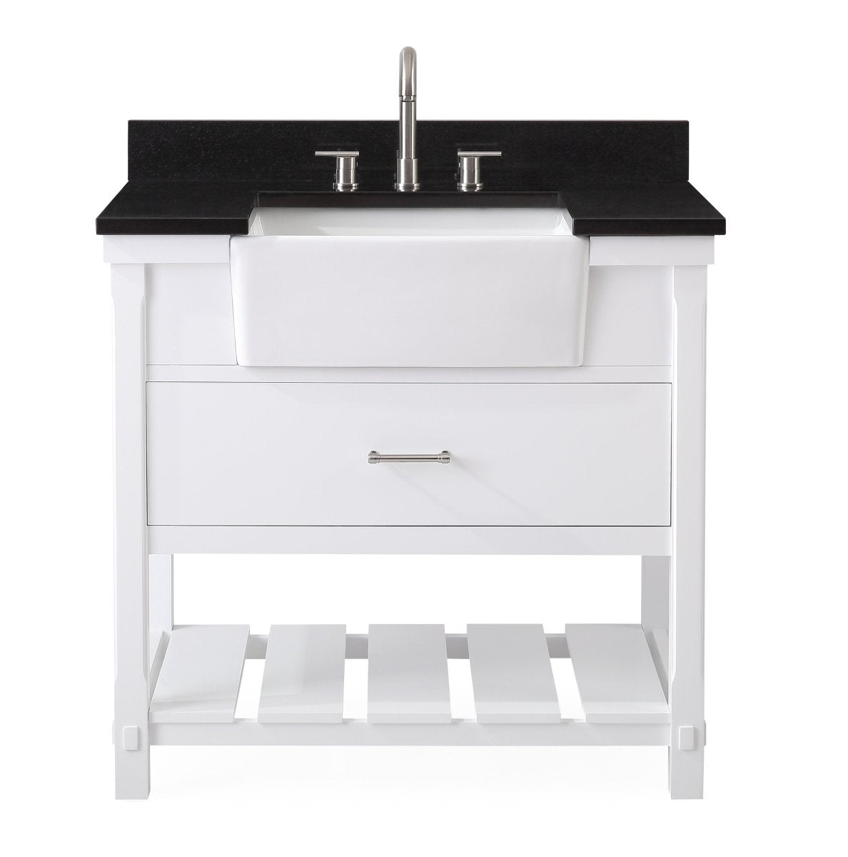 36-Inches Kendia Farmhouse Sink Bathroom Vanity - GD-7036-WT36-RA - Bentoncollections