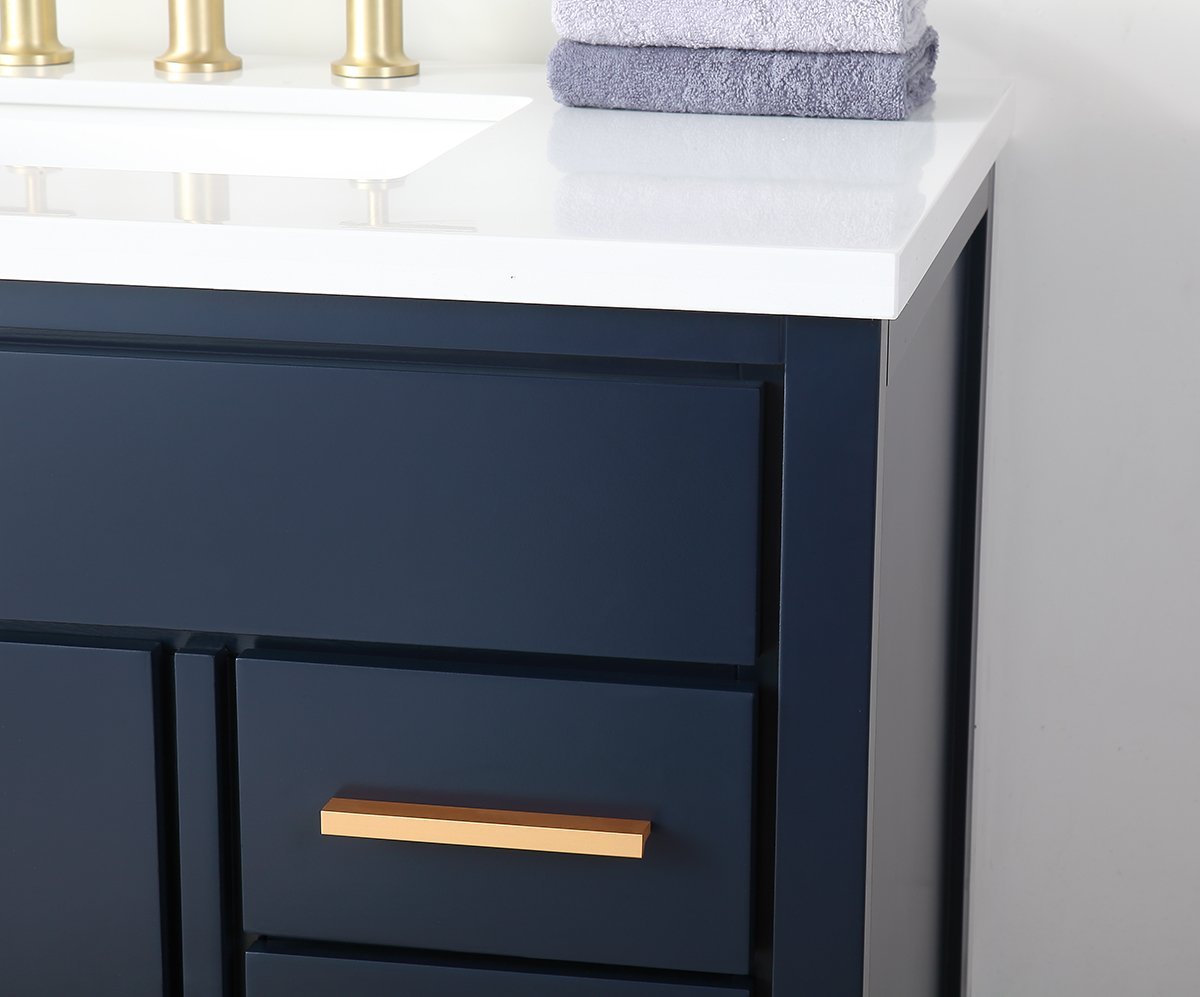 36" Tennant Brand Beatrice Navy Blue Modern Bathroom Sink Vanity TB-9888NB-V36 - Bentoncollections