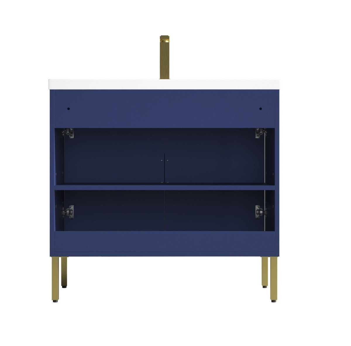 36" Tennant Brand Modern Style Navy Blue Eileen Bathroom Sink Vanity - AC-66NB36 - Bentoncollections