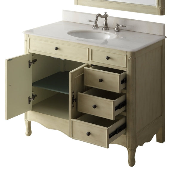 38" Daleville Bathroom Sink Vanity - Benton Collection HF-837WP - Bentoncollections