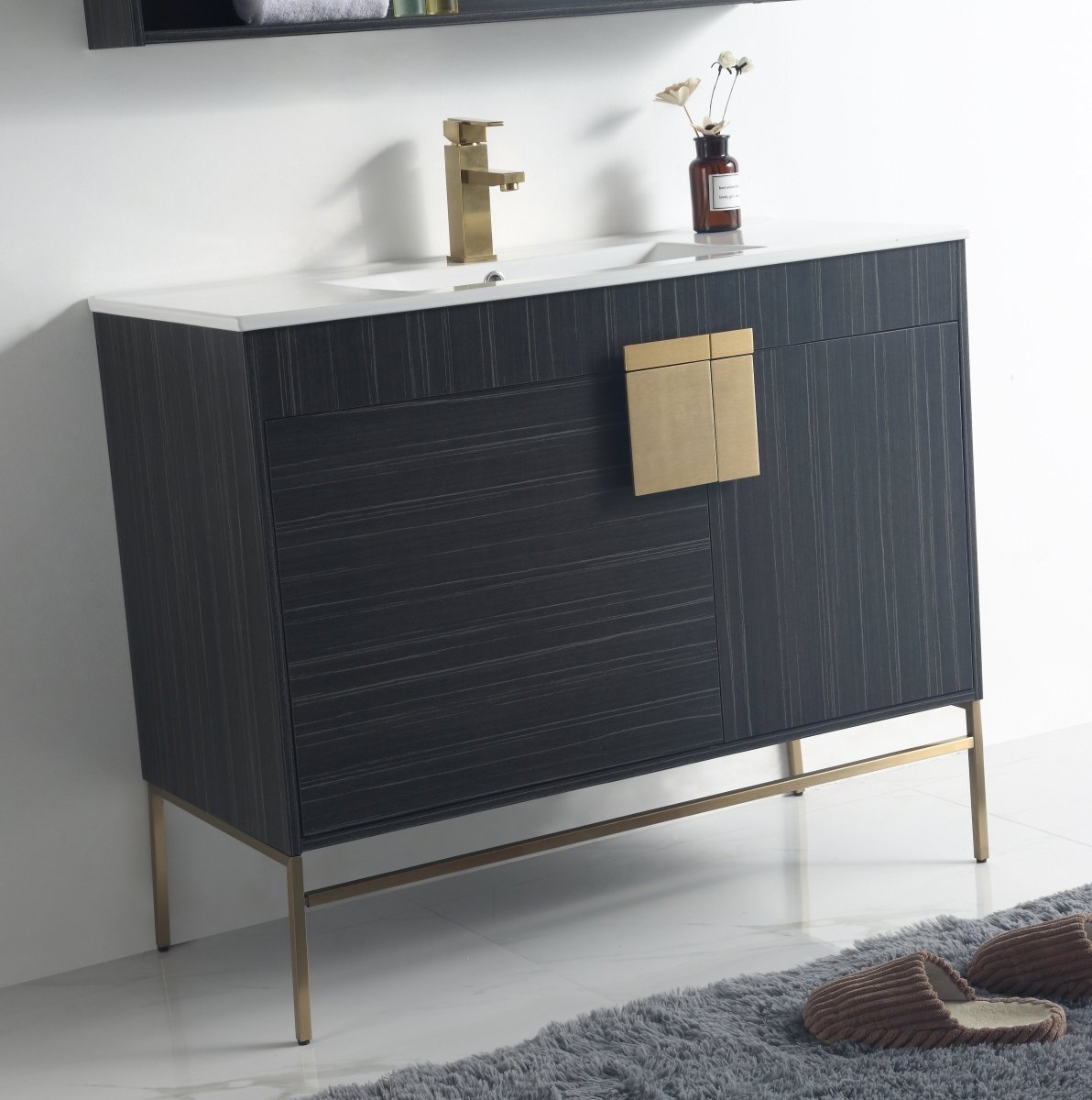 40" Tennant Brand Kuro Minimalistic Dawn Gray Bathroom Vanity - CL-102DG-40ZI - Bentoncollections