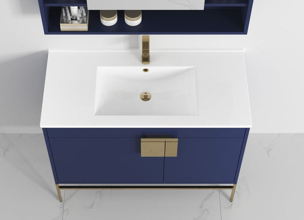 40" Tennant Brand Kuro Minimalistic White Bathroom Vanity - CL-108NB -40ZI - Bentoncollections