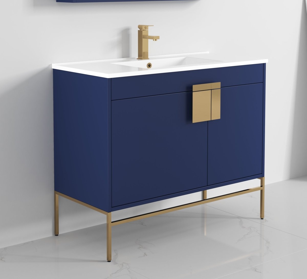 40" Tennant Brand Kuro Minimalistic White Bathroom Vanity - CL-108NB -40ZI - Bentoncollections