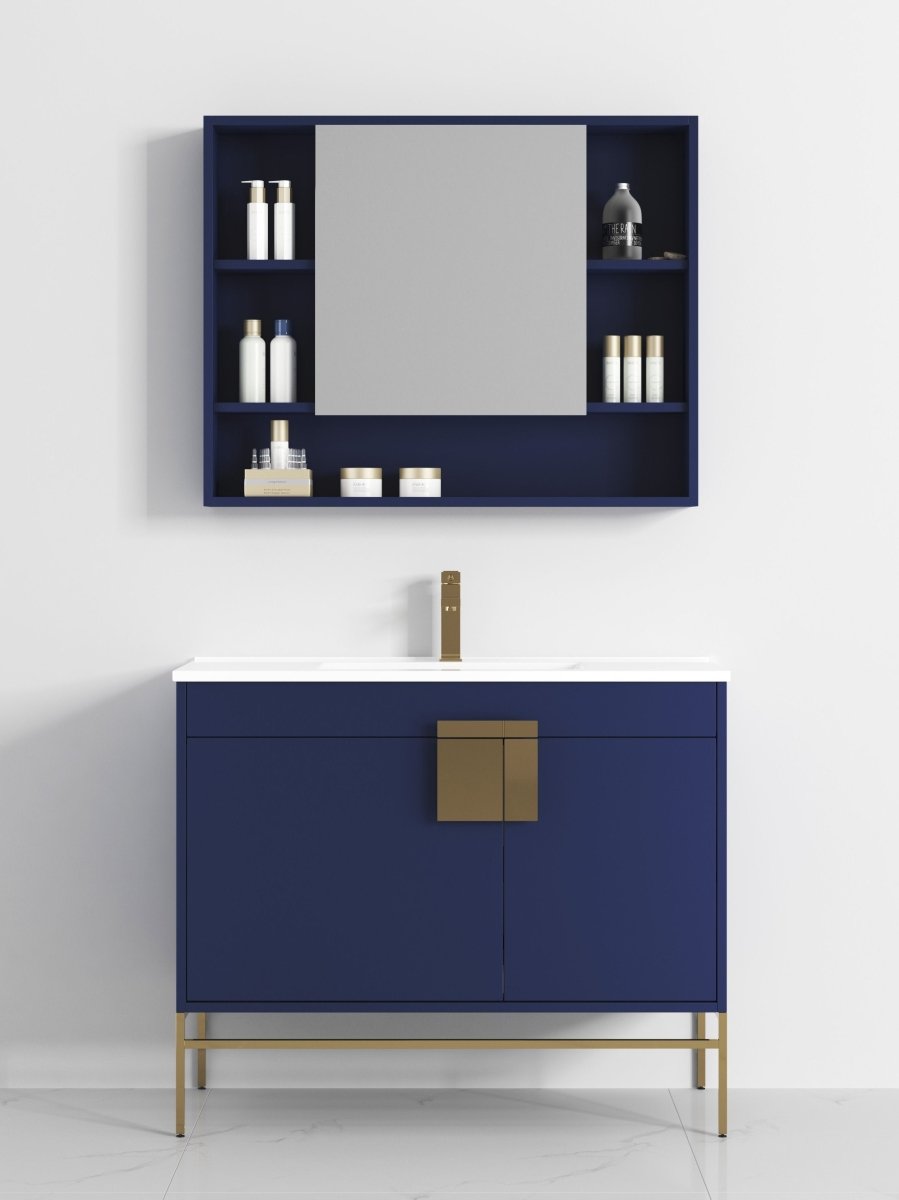 40" Tennant Brand Kuro Minimalistic White Bathroom Vanity - CL-108NB -40ZI - Bentoncollections