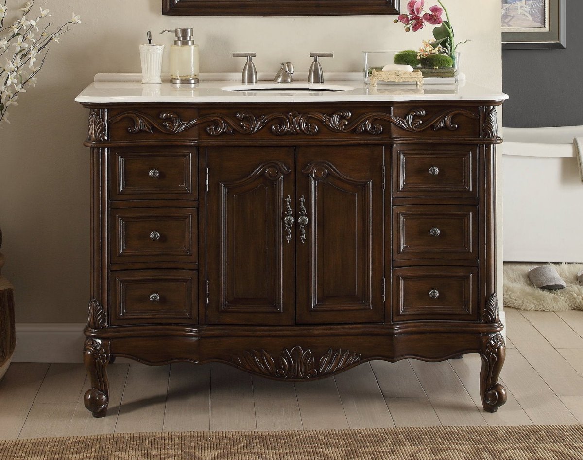 42" Beckham Bathroom Sink Vanity - Benton Collection # SW-3882W-TK-42 - Bentoncollections
