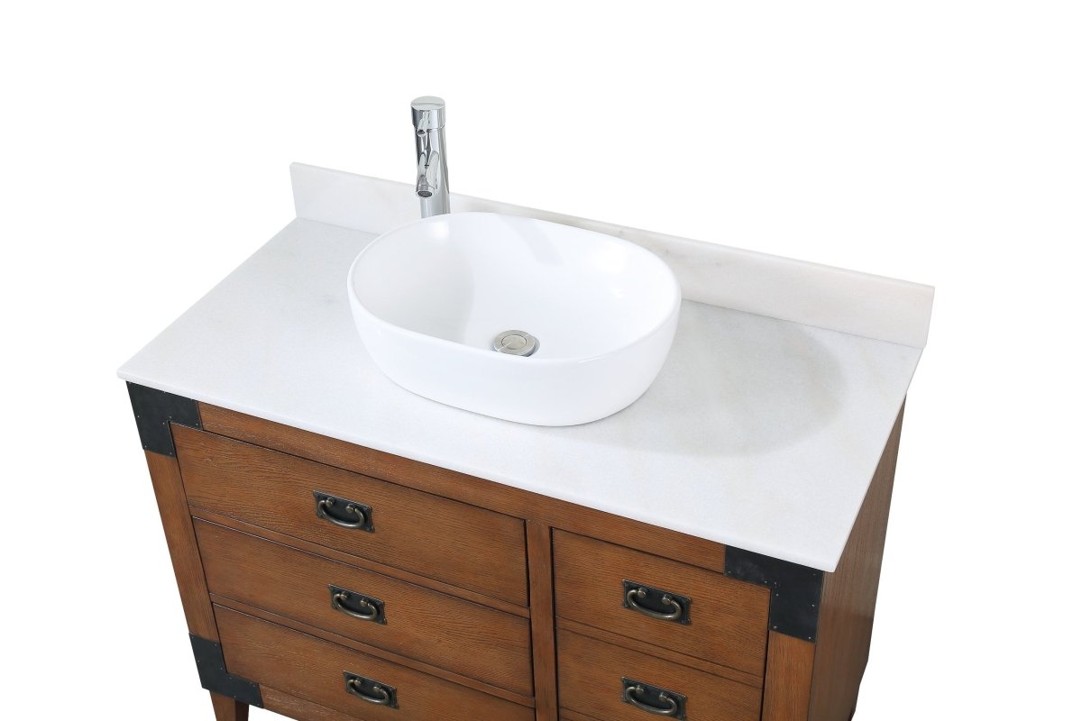 42" Benton Collection Vessel Sink Traditional Style Bathroom Vanity Akira CF-35542 - Bentoncollections