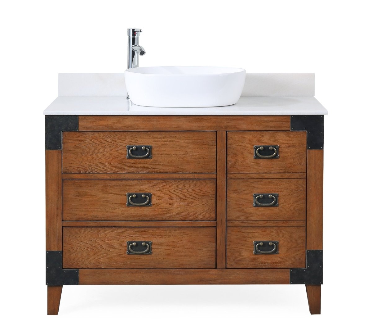 42" Benton Collection Vessel Sink Traditional Style Bathroom Vanity Akira CF-35542 - Bentoncollections
