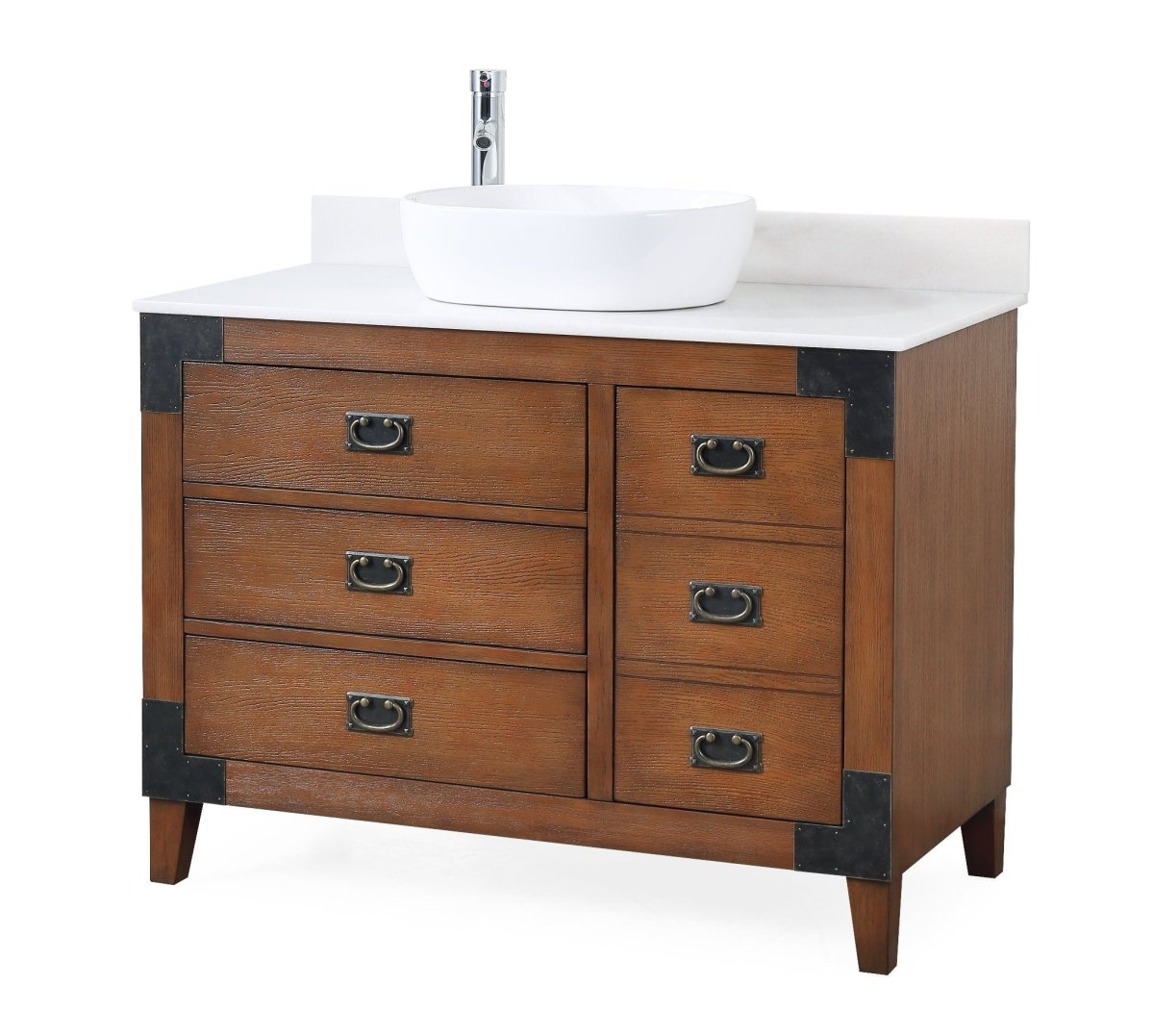 42" Benton Collection Vessel Sink Traditional Style Bathroom Vanity Akira CF-35542 - Bentoncollections