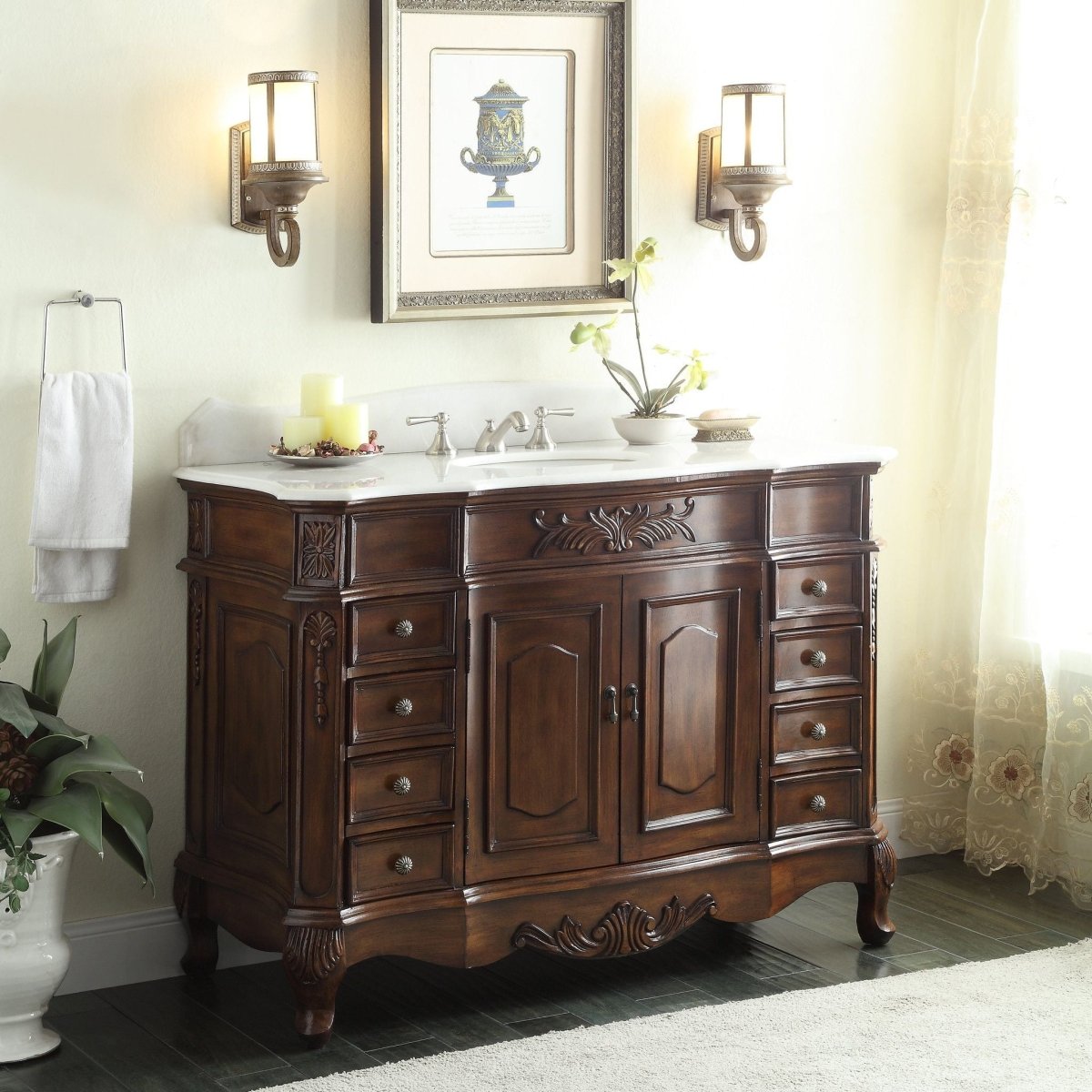 42" Classic style Morton Bathroom Sink Vanity HF-2815W-TK-42 - Bentoncollections