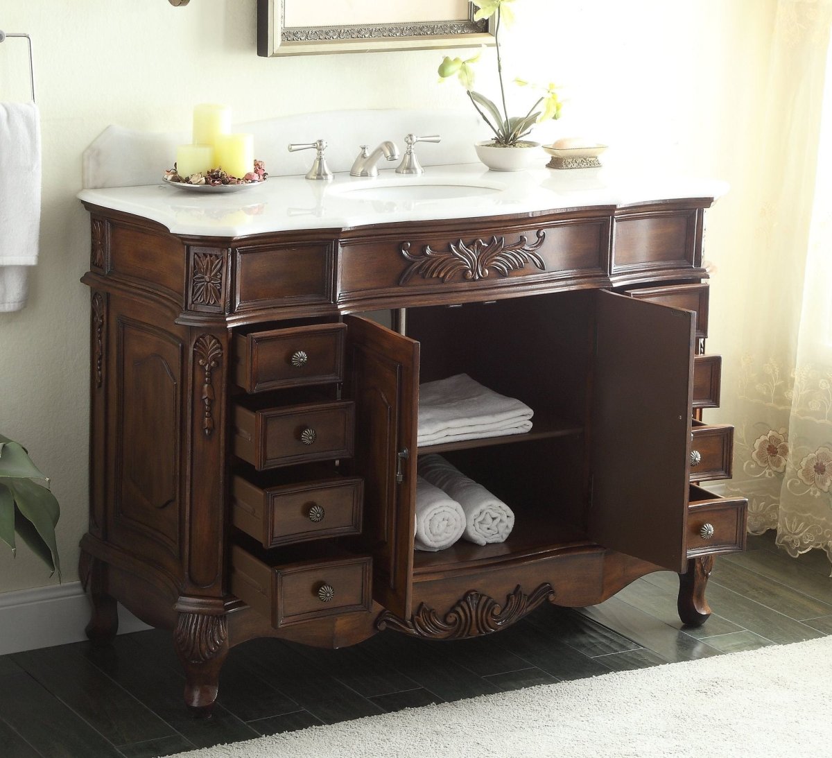 42" Classic style Morton Bathroom Sink Vanity HF-2815W-TK-42 - Bentoncollections