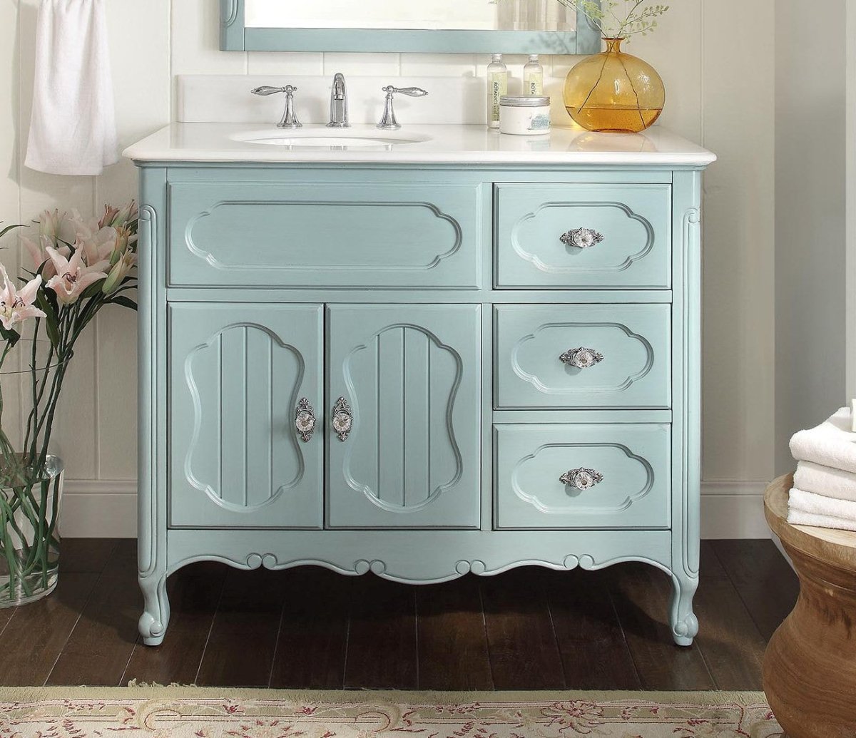 42” Knoxville Bathroom Sink Vanity - Benton Collection Model GD-1509BU-42 - Bentoncollections