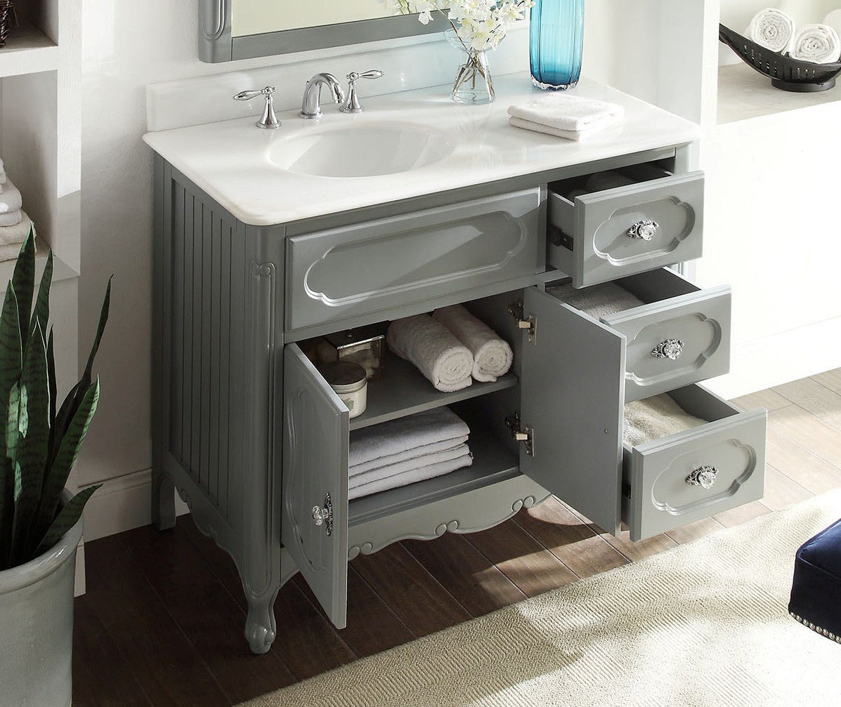 42” Knoxville Bathroom Sink Vanity - Benton Collection Model GD-1509CK-42 - Bentoncollections