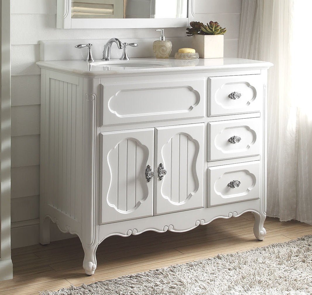 42” Knoxville Bathroom Sink Vanity - Benton Collection Model GD-1509W-42 - Bentoncollections