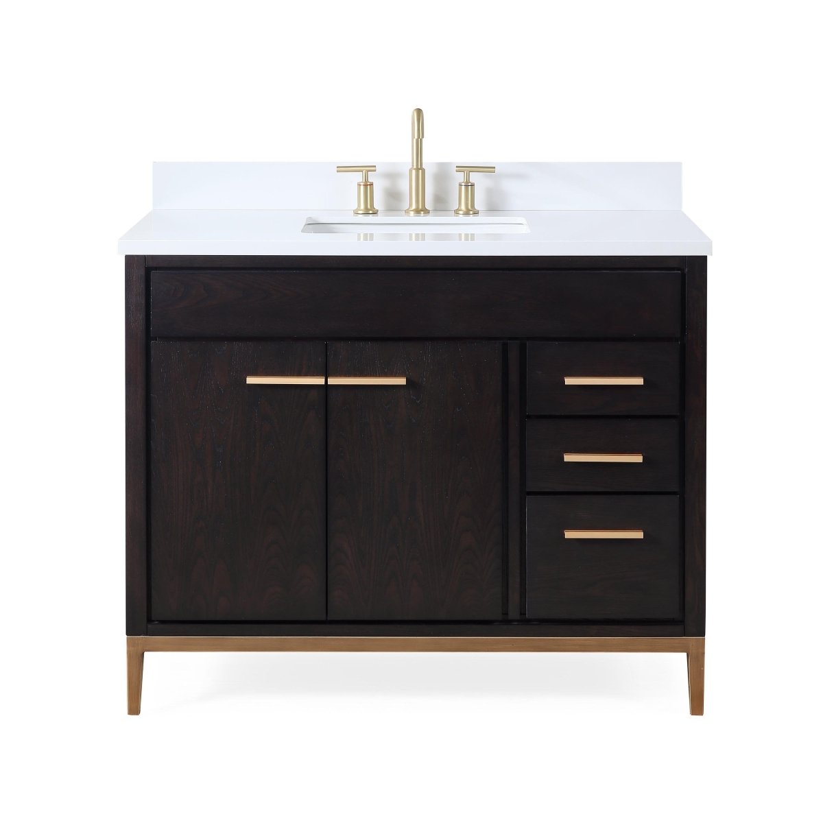 42" Tennant Brand Modern Style Beatrice Bathroom Sink Vanity - TB-9433DK-V42 Wenge color - Bentoncollections