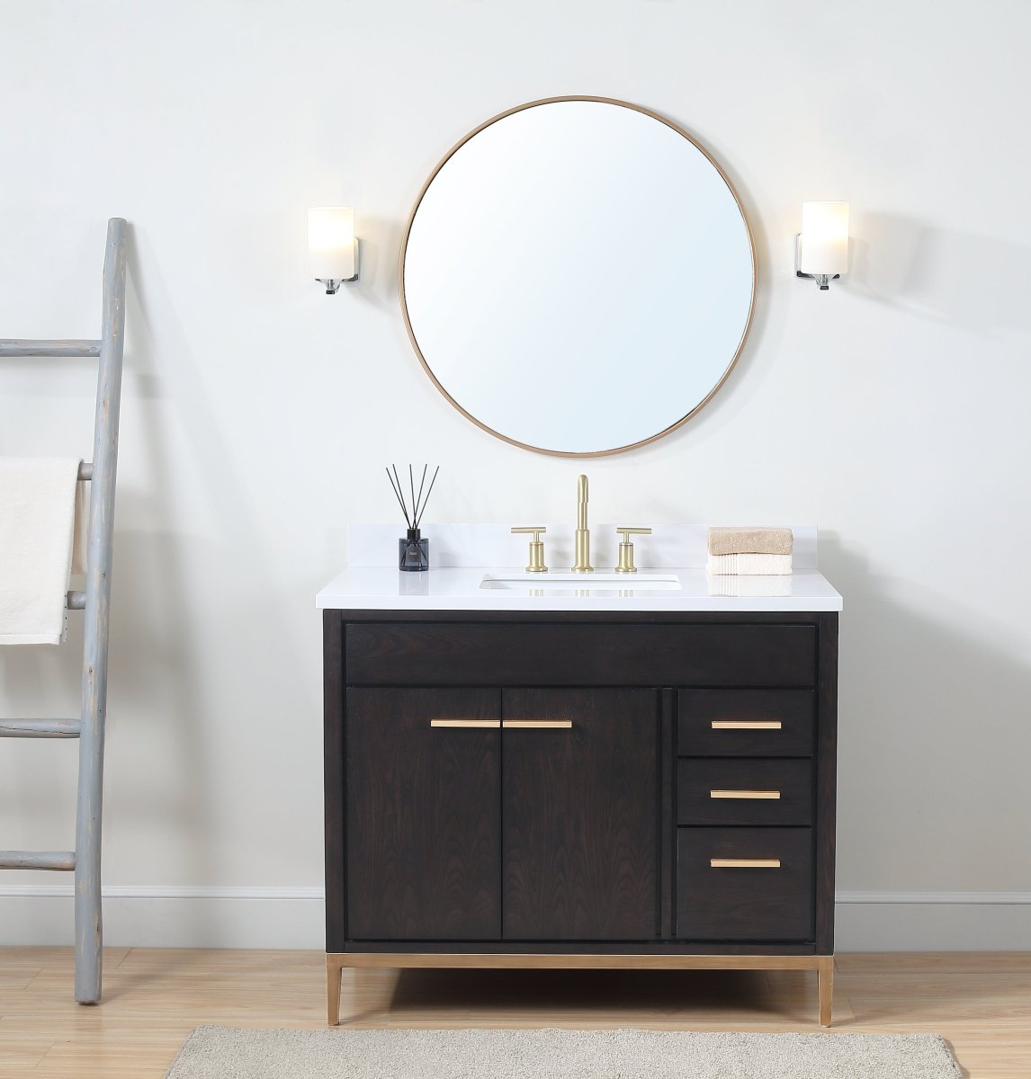 42" Tennant Brand Modern Style Beatrice Bathroom Sink Vanity - TB-9433DK-V42 Wenge color - Bentoncollections