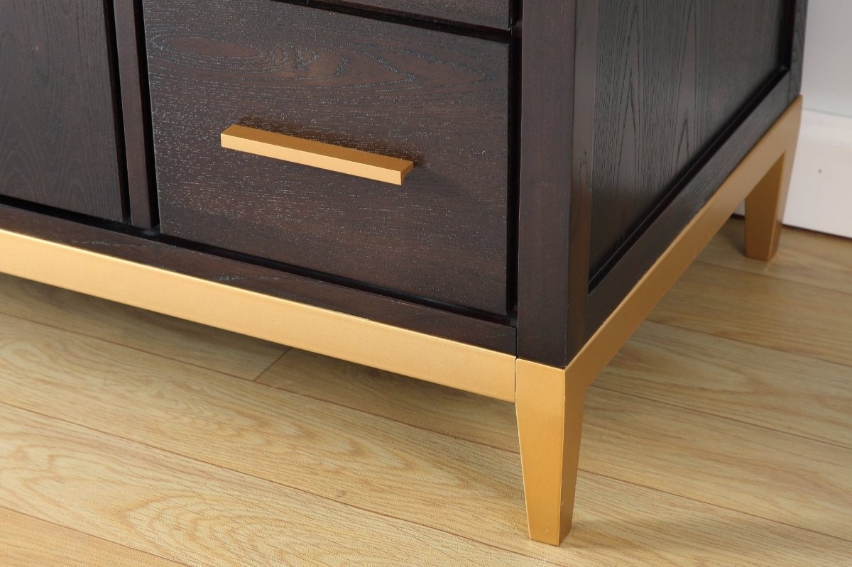 42" Tennant Brand Modern Style Beatrice Vessel Sink Bathroom Vanity - TB-9942DK-42QT - Bentoncollections