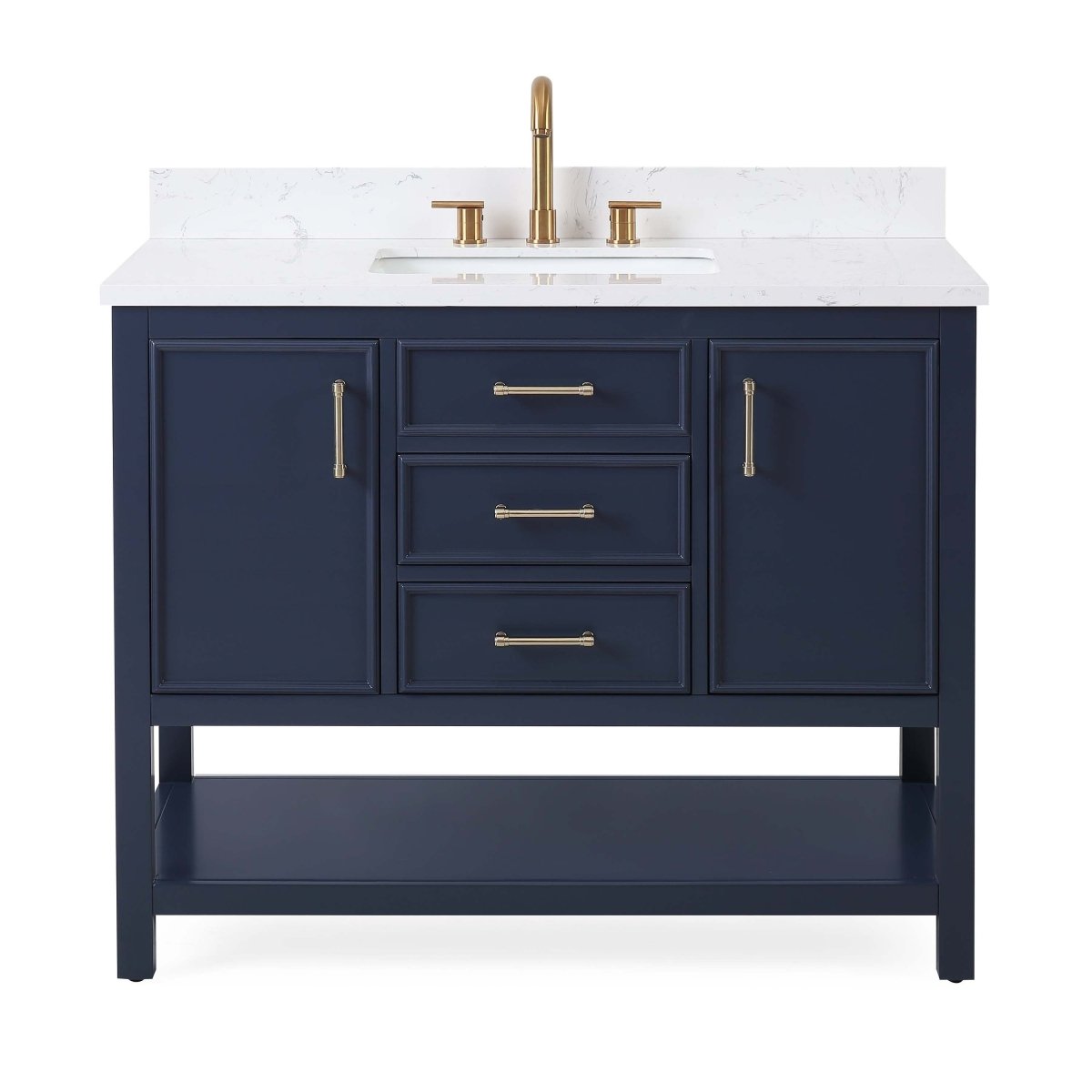 42" Tennant Brand Navy Blue Single Sink Bathroom Vanity - Felton SKU # 7220-NB42 - Bentoncollections