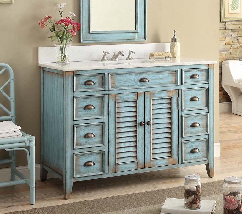 46" Abbeville Bathroom Sink Vanity - Benton Collection Model CF-28885BU - Bentoncollections