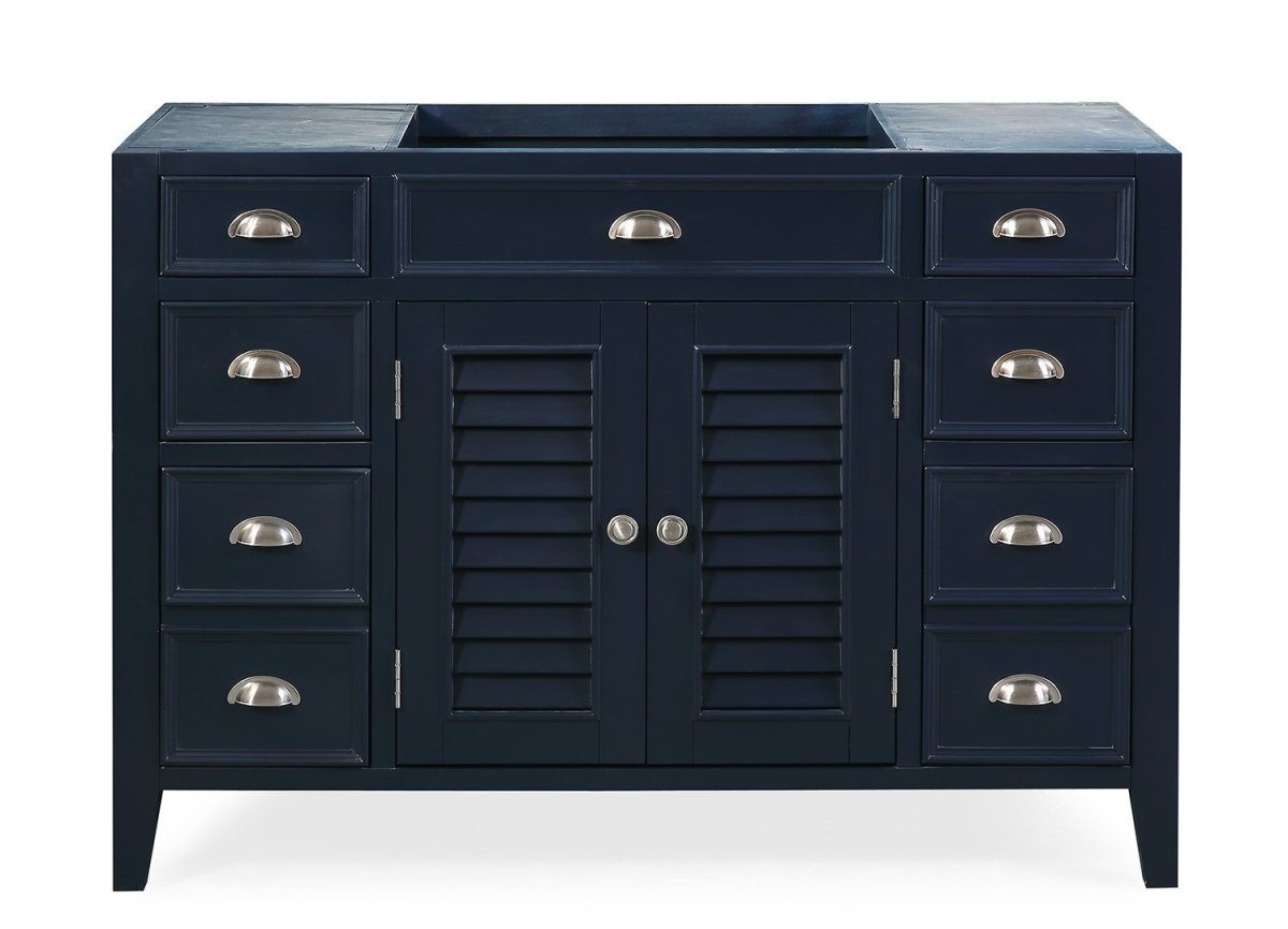 46.5" Benton Collection Navy Blue Zapate Bathroom Sink Vanity NB-4485 - Bentoncollections