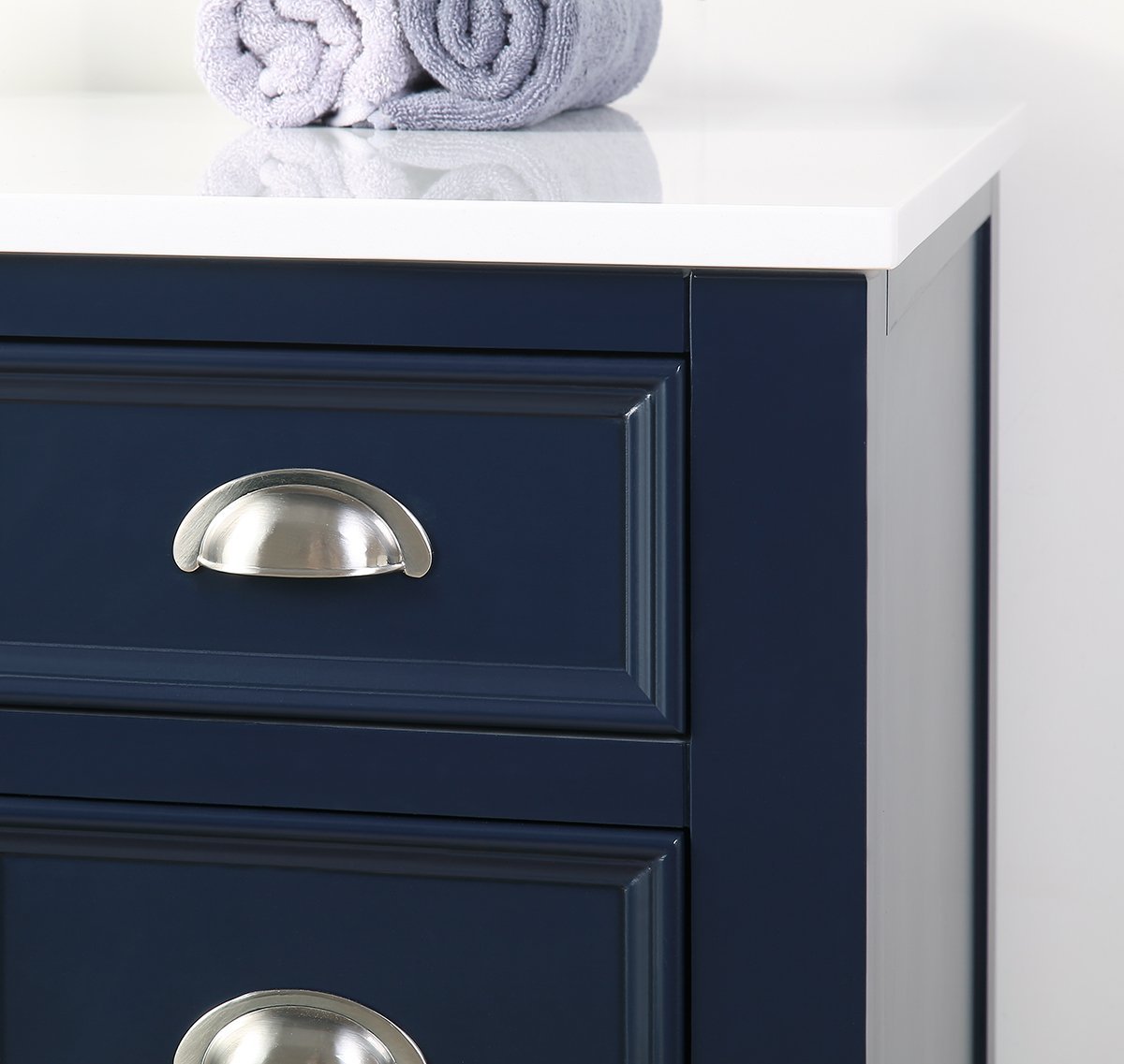 46.5" Benton Collection Navy Blue Zapate Bathroom Sink Vanity NB-4485 - Bentoncollections