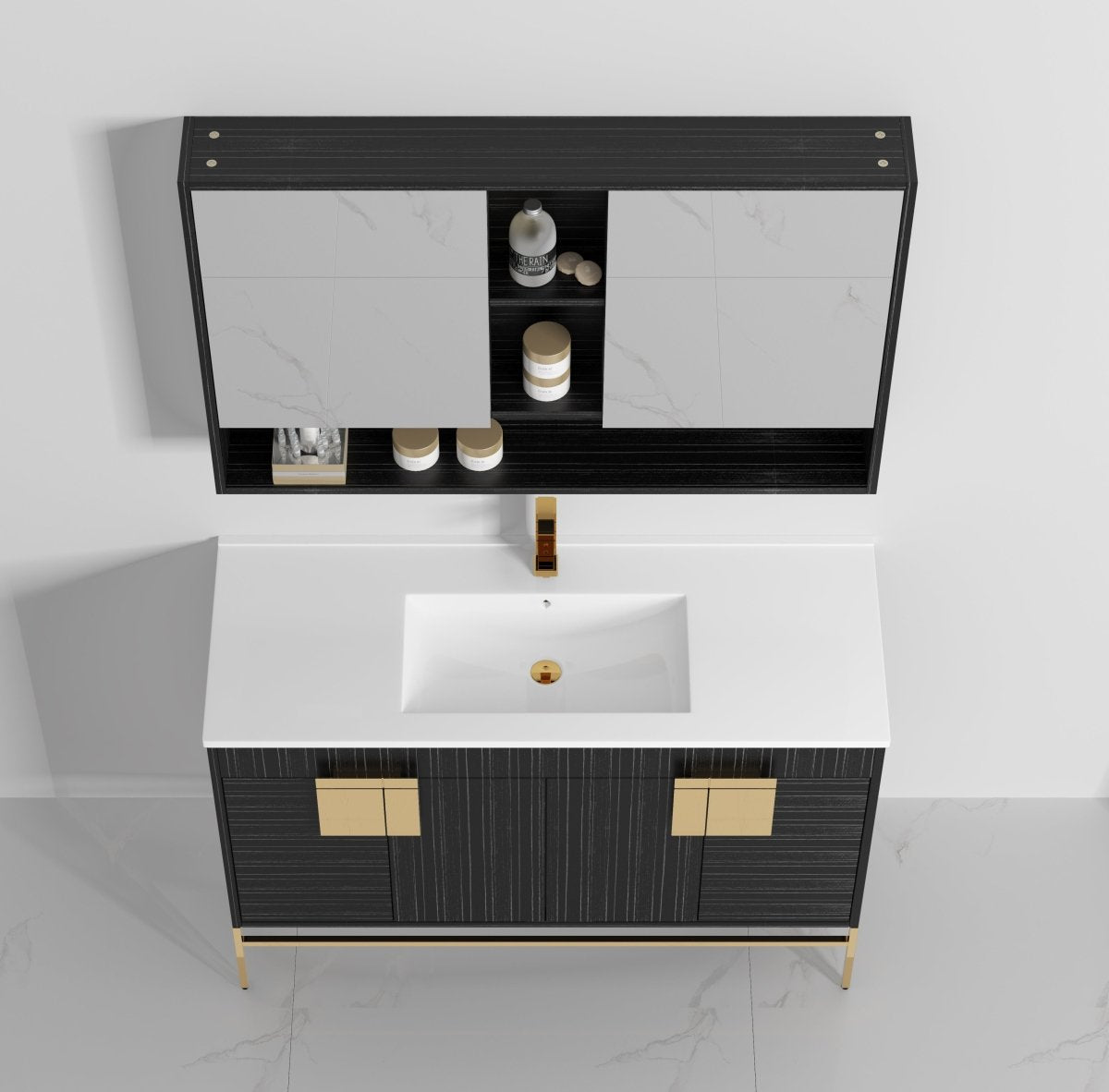 47" Kuro Minimalistic Dawn Gray Single Sink Bathroom Vanity CL-102DG-50SK - Bentoncollections